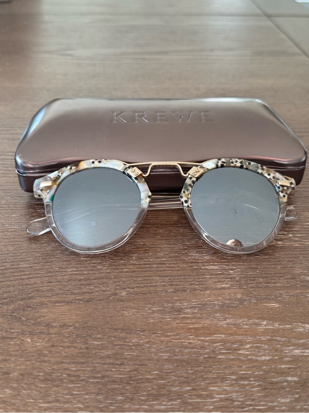 KREWE STL II sunglasses in Leopard/Crystal Acetate - Picture 4 of 6